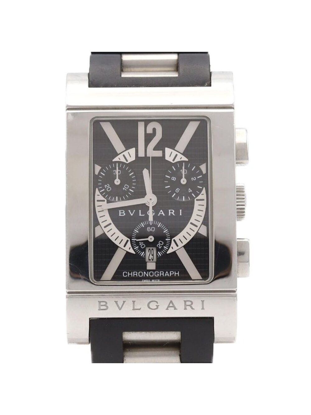 Bvlgari Rettangolo Chrono SS Quartz Watch